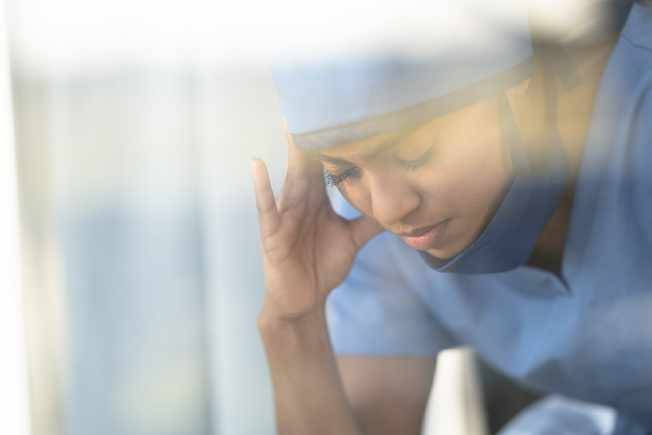 Stressed out nurse