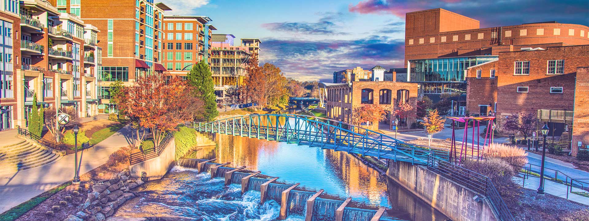 South Carolina in the fall with a view of the rivers