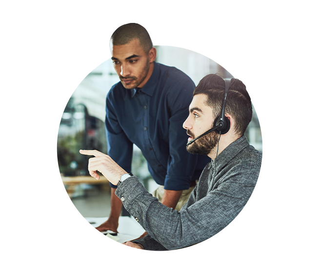 Two technical support experts Two technical support experts